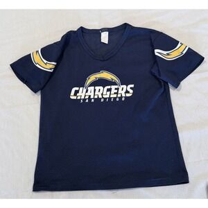 SAN DIEGO CHARGERS NFL Football Franklin Mesh Lighting Bolt Jersey Kids sz L